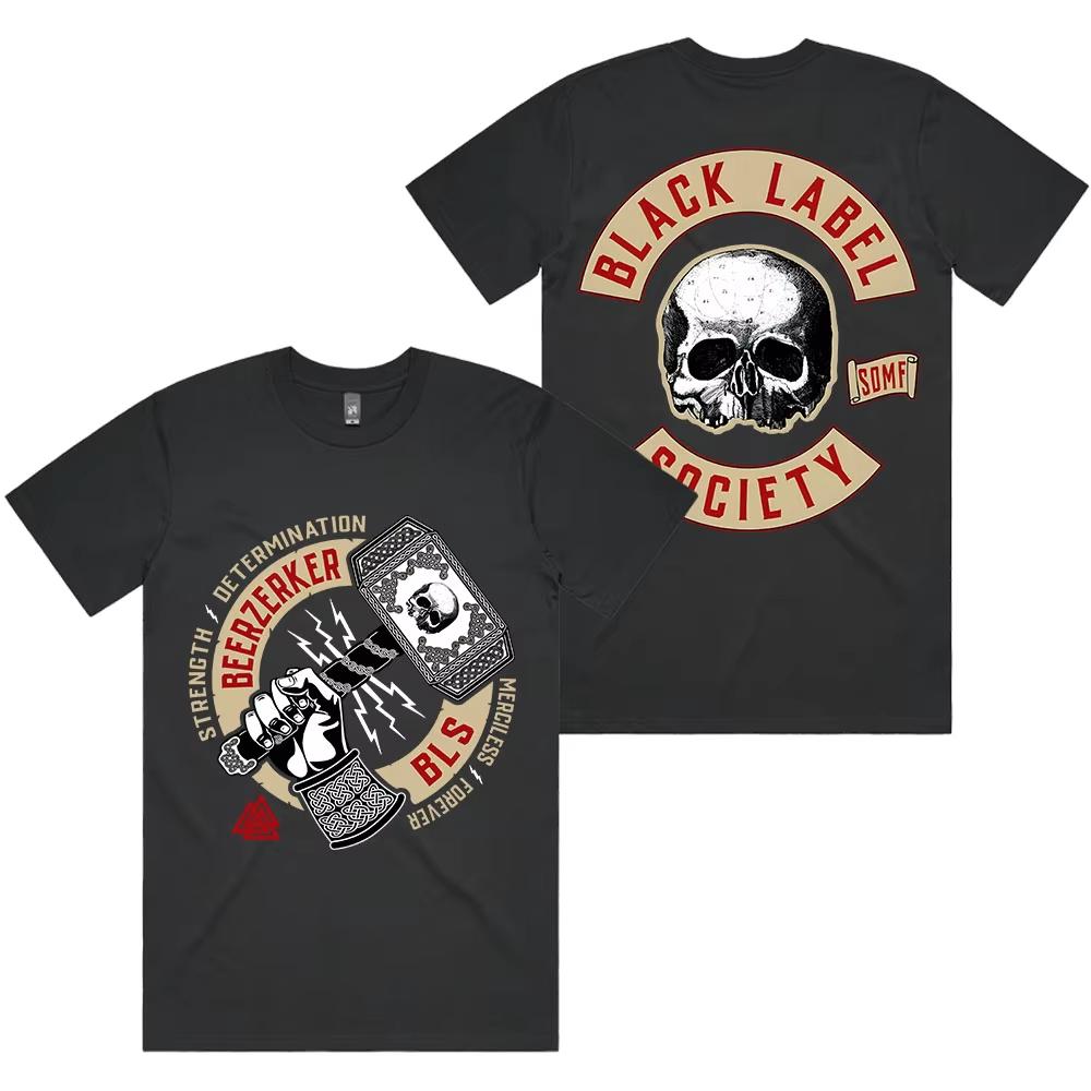 Black Label Society Beerzerker Tee Cotton Short Sleeve Fashion Male Tshirt Unisex Streetwear Heavy Mental Hip Hop Men T Shirts L