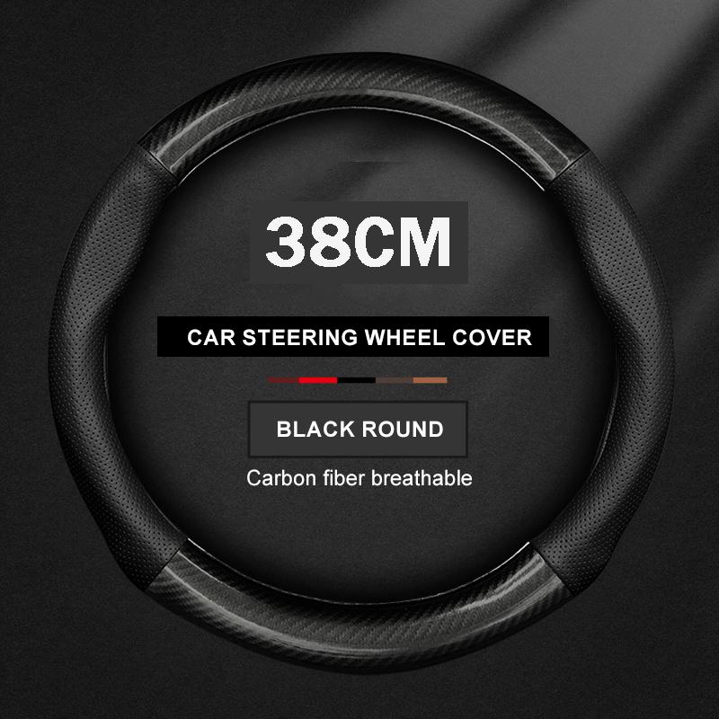 Car Steering Wheel Cover for BMW MINI Cooper F54 F55 F56 F57 F60 JCW ONE R53 R54 R55 R56 R60 Countryman Carbon Fiber Leather