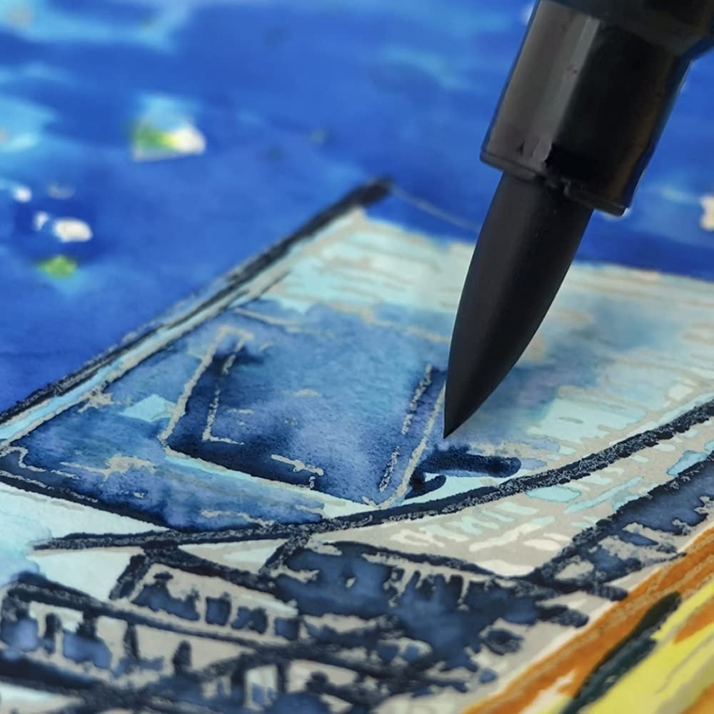 Kuretake Aquarell Van Gogh Art Graphic 6 Anfänger-Set, & Twin, Farben, WM-21/TUT6V