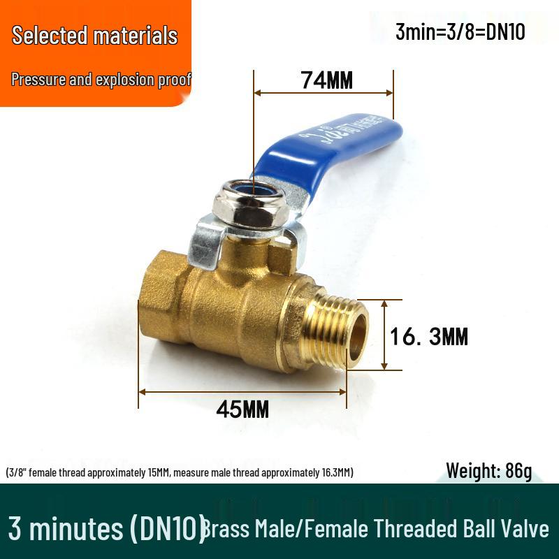Check Valve: All-Copper Pneumatic Ball Valve – Thickened Tap Water Pipe Switch, Available in 4, 6, and 2-Point Mini Sizes