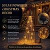Decorative Lights for Walkways Christmas Bell Cascade Solar Light, Garden Stake Light with Warm Glow LED Waterfall Festive Outdoor Yard