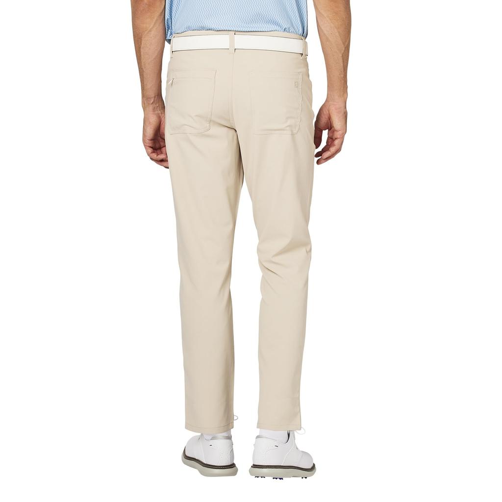 FootJoy Men's 5-Pocket Performance Long Pants, Sand, Size L (FJ-S25-P11, 34619-L)