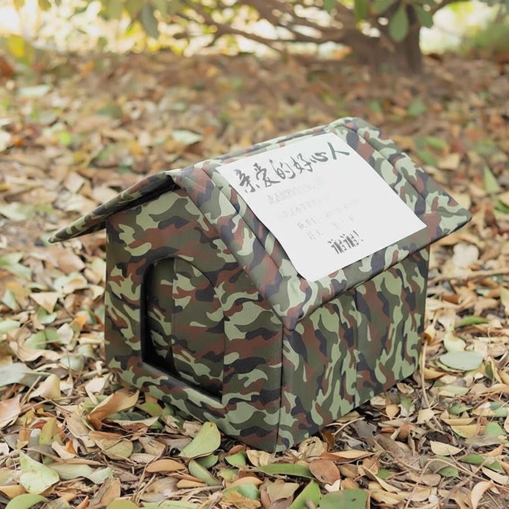 Outdoor Cat Shelter, Insulated Waterproof House, Warm Bed for Stray Felines and Small Dogs