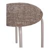 Tabouret - EBUY24 - 44x44 cm - Tissu texturé marron - Design contemporain - Confortable