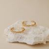 Large Plain Hoop Earrings French Twist Design Fashion Office Earrings