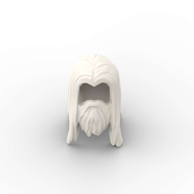 

MOC 10PCS White Hair Straight 13768 Santa Claus Beard Building Blocks Kit Wig Body Wear Compatible Particle Toys Children Gifts