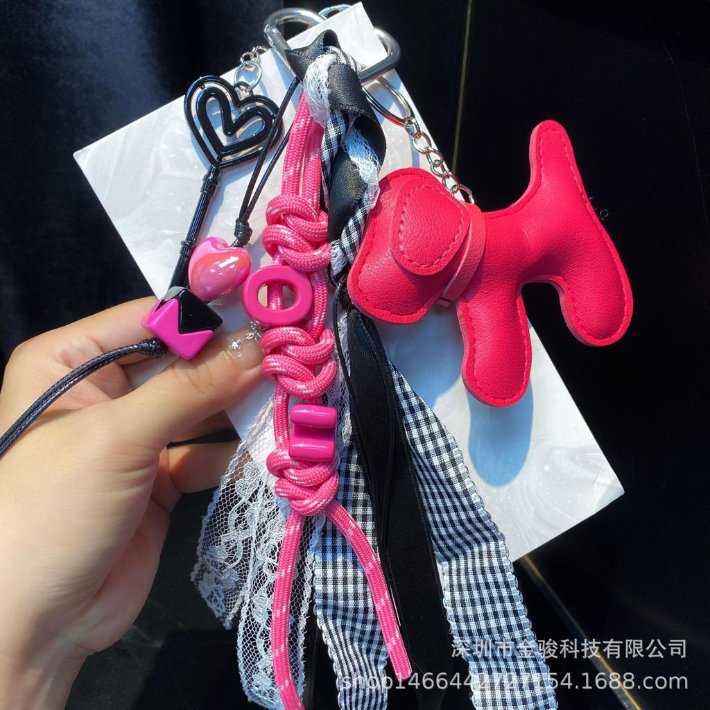 Korean Style DIY Phone Pendant Ins Style Bag Pendant Heart Accessories Bowknot Beaded Blind Box Bag Pendant