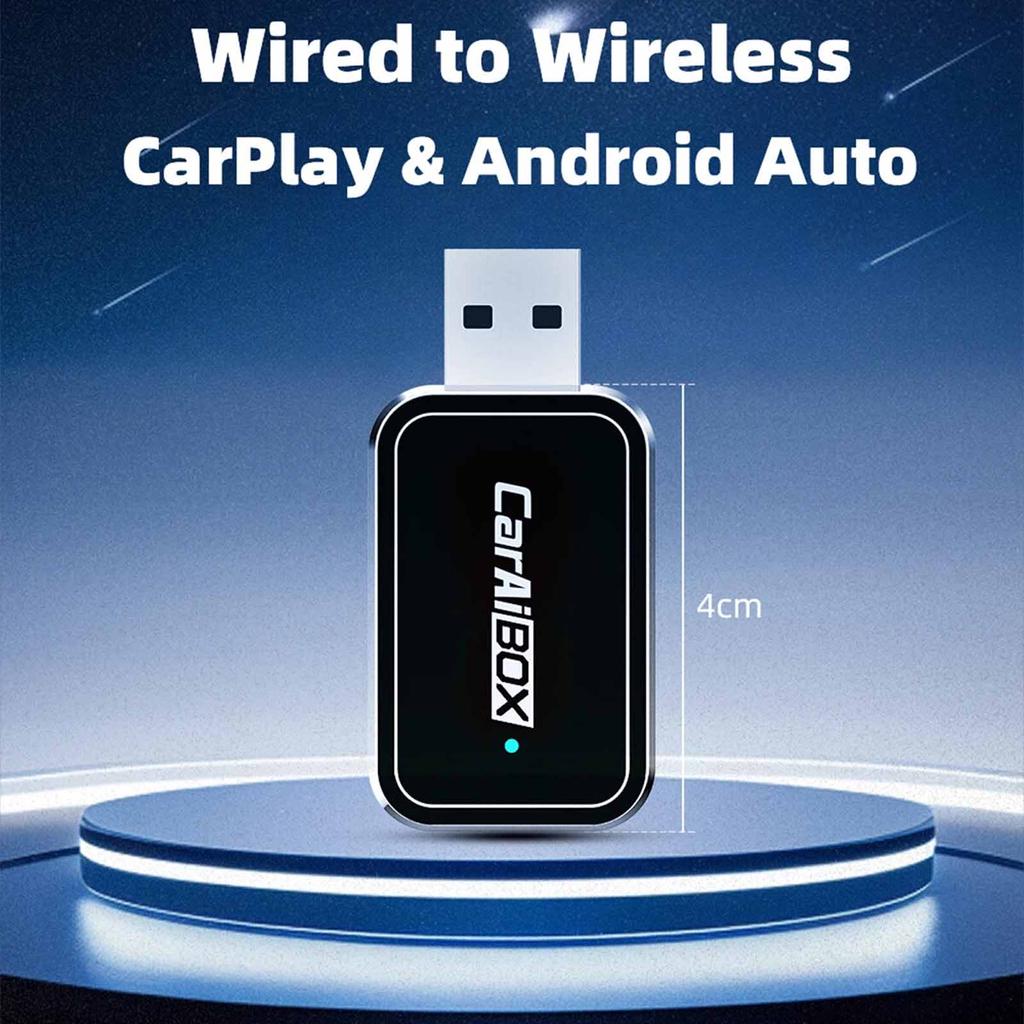 2-In-1 Car Wired To Wireless  Adapter For Android Auto