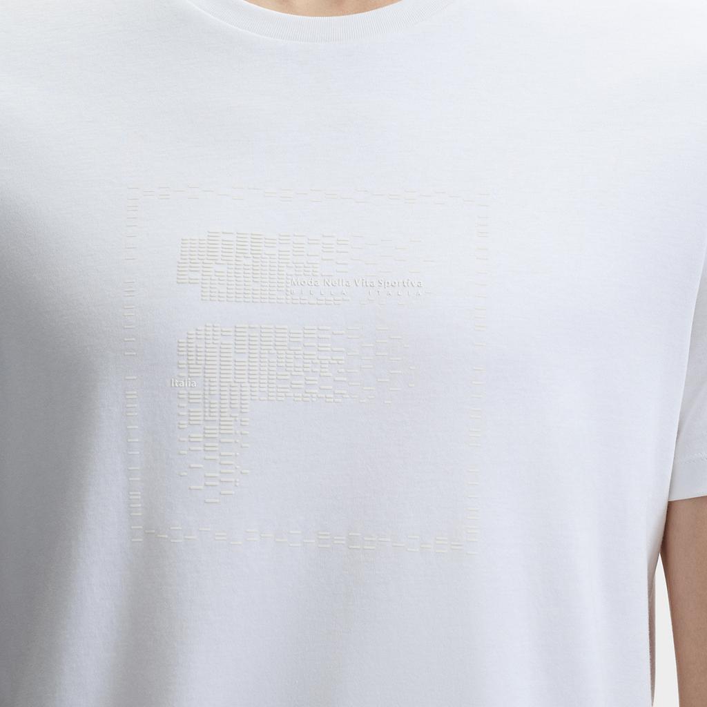 FILA T Shirts Men's Standard White Crew Neck Moderate Straight Fit F11M432108FWT