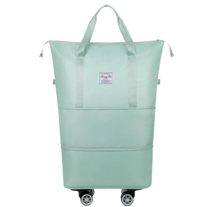 Expandable Waterproof Travel Bag with Universal Wheels and Dry/Wet Separation - Large Capacity for Students, Business, and Maternity Trips