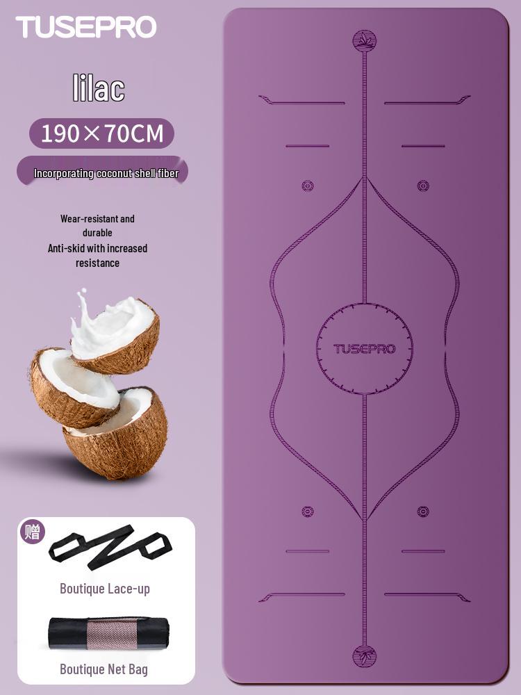 Coconut Shell Diatom Mud Yoga Mat - Natural Rubber, Non-Slip, Shock-Absorbent, Thickened PU Fitness Mat