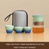 Portable Ceramic Travel Tea Set - Quick Brew (1 Pot, 4 Cups)