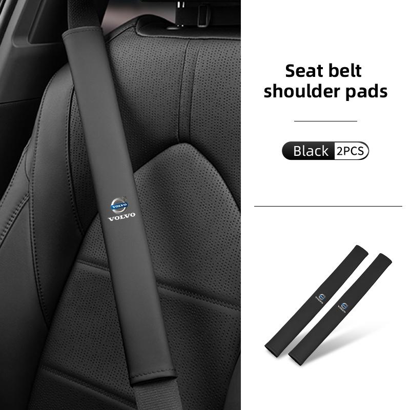 

Extended Car Seat Belt Shoulder Pad Leather Safety Belts Covers For Volvo XC90 XC60 C30 T6 S60 C70 XC40 V40 XC70 V70 V60 V50 S80