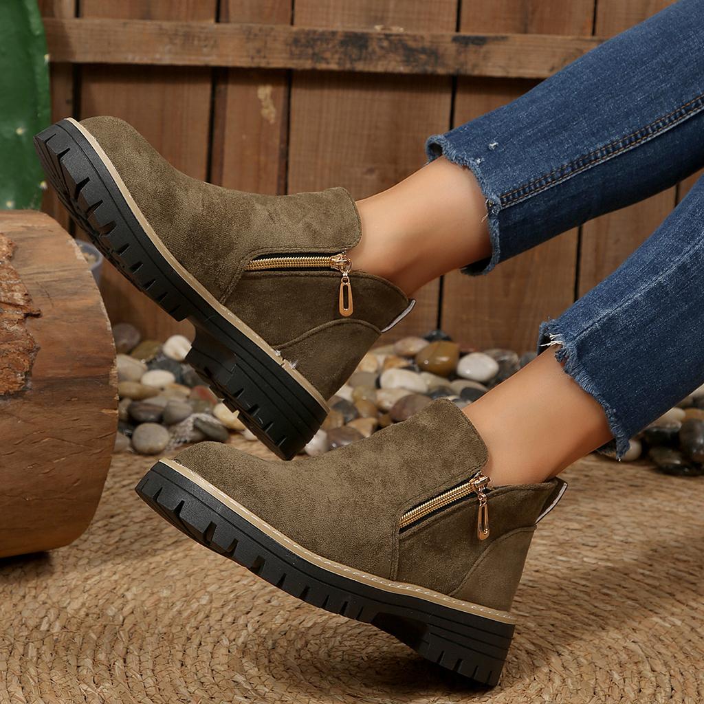 Women Simple and Stylish Boots Plus Size Platform Shoes Women 2026 Thick Sole Ankle Boots Fashion Comfortable for Women