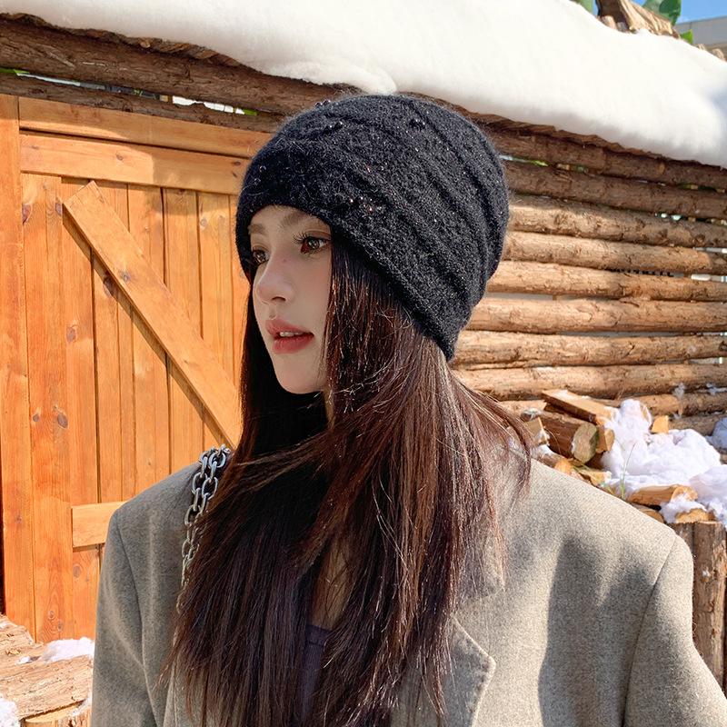 Winter Double-layer Thermal Hat New Fashion Middle-aged and Elderly Ear Protection Knitted Wool Hat