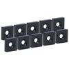 10Pcs Profile End Caps Aluminum Alloy Single Hole Cover Plate for Industrial CNC EquipmentBlack
