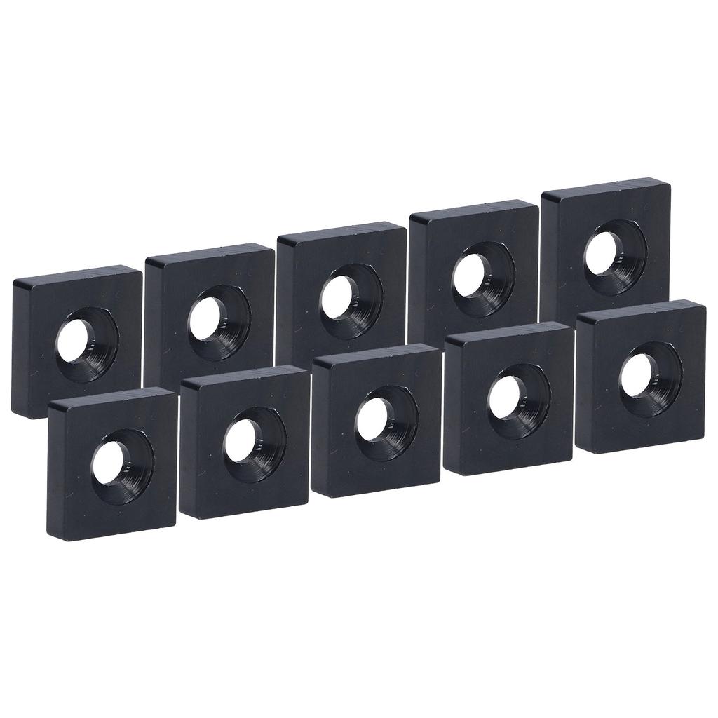 10Pcs Profile End Caps Aluminum Alloy Single Hole Cover Plate for Industrial CNC EquipmentBlack