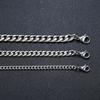 Cuban Link Chain Necklace for Men Women,3 To 7mm Stainless Steel Choker,Basic Jewelry Gift