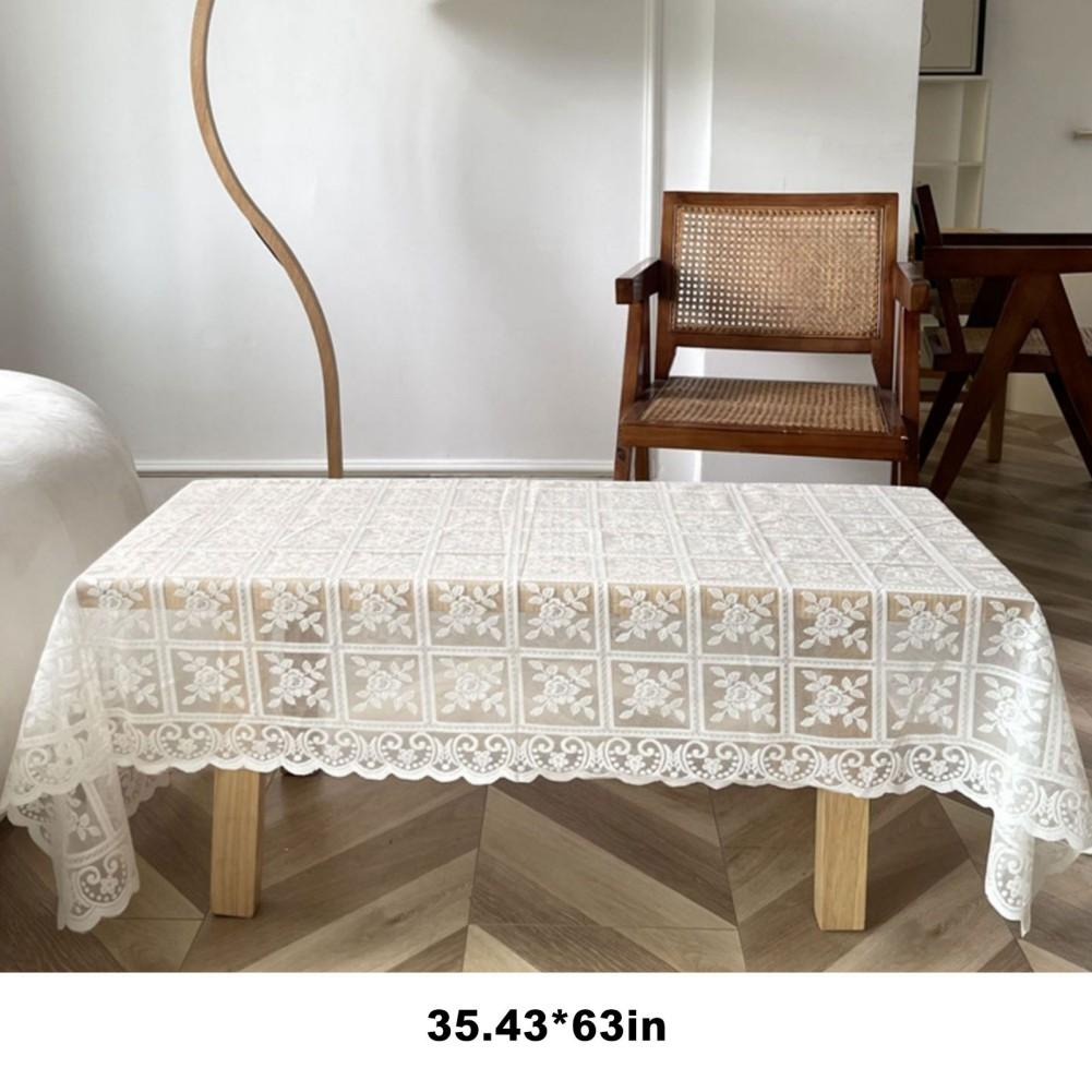 Spitzen-Tischdecke im Vintage-Stil Dekoration für Teeparty Tischdecke Durchbrochene Stickerei Textil Tischabdeckungen für Partys Hochzeiten Esstischabdeckung