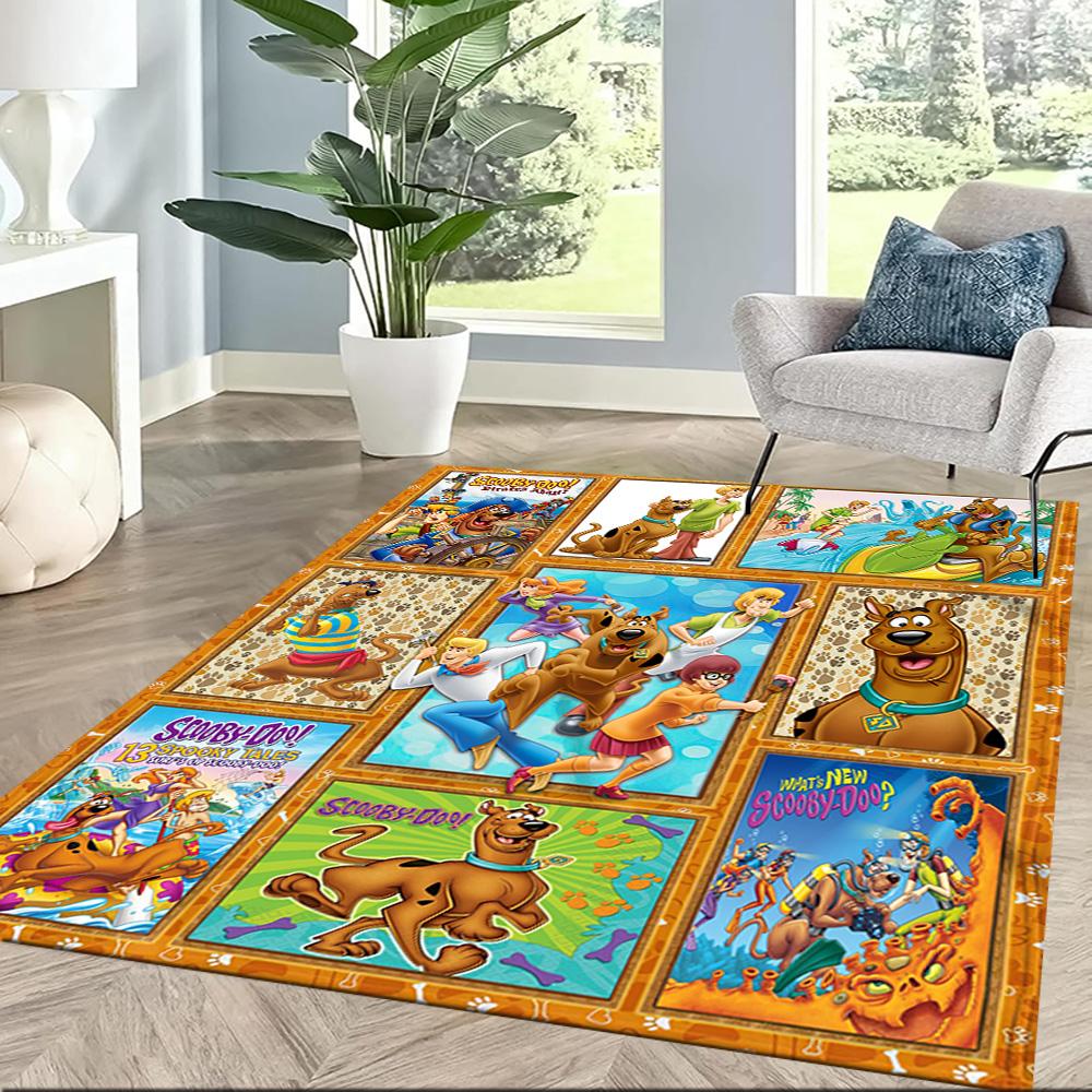 Scooby-doo Mystery Solving Team Square Rugs Are a Great Choice for Living Rooms, Bedrooms, Home Décor, and As Gifts.