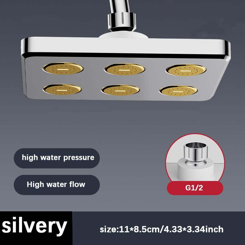 4-inch High Pressure Supercharged Wall-Mounted Shower Head Rotatable Top Spray Shower Head Upgrade Your Bathroom Accessories