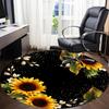 1pc Sunflower Frame Carpet for Office Non-Slip, Round Carpet, Soft & Comfortable, Carpet for Office, Lightweight Round Floor Mat yy251226083