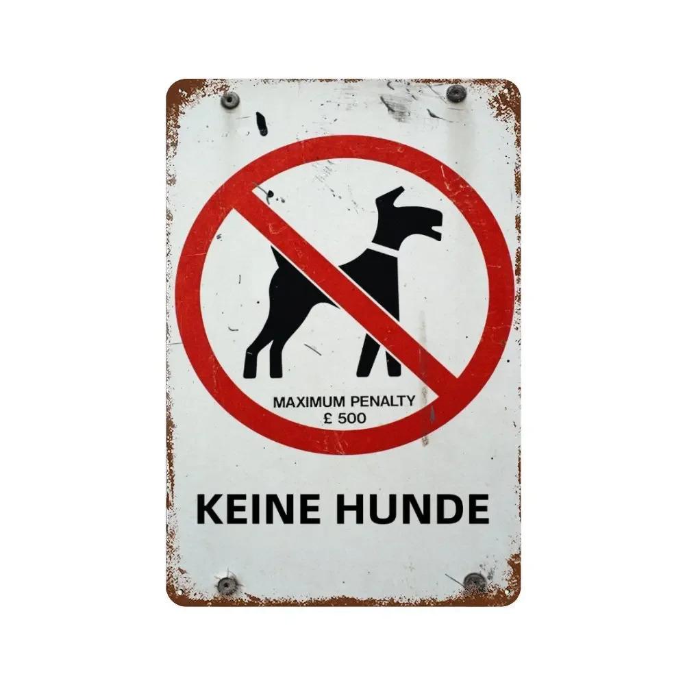 Warnschild aus Aluminium: „Vorsicht vor Hund und Katze!“ – Vintage-Wandplakette für Hof, Garten, Bar, Haus, Männerhöhle