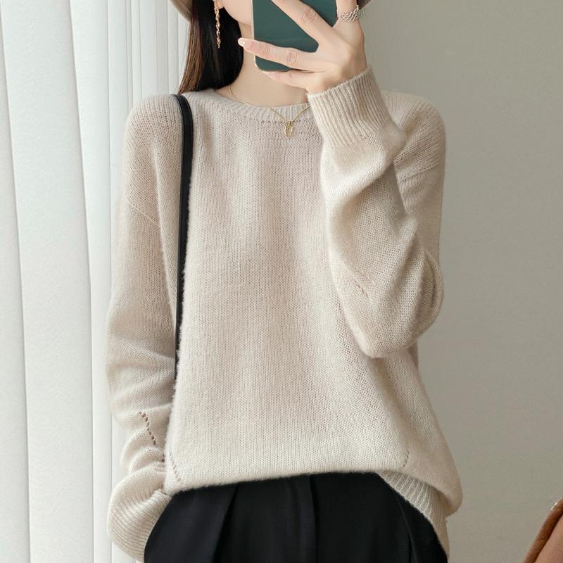 QingHe Cashmere Women's 30% Cashmere Cardigan - Soft & Warm Wool Blend Sweater