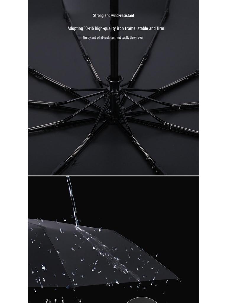 Paradise Fully Automatic 10-Rib XL Windproof Umbrella for Men - Double Person & UV Resistant with Custom Logo Printing.