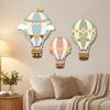 3PCS 3D Hot Air Balloon Decorative Panels Wooden Hot Air Balloons Decoration  Restaurant