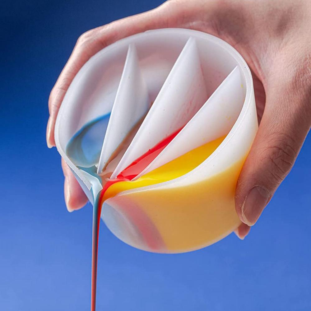 DIY with Dividers Epoxy Acrylic Resin Split Cups Fluid Pour Supplies Clay Tools Paint Pouring Cup