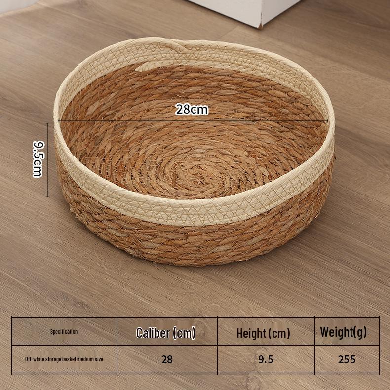 Dekorativer geflochtener Rattan-Aufbewahrungskorb für Snacks und Obst