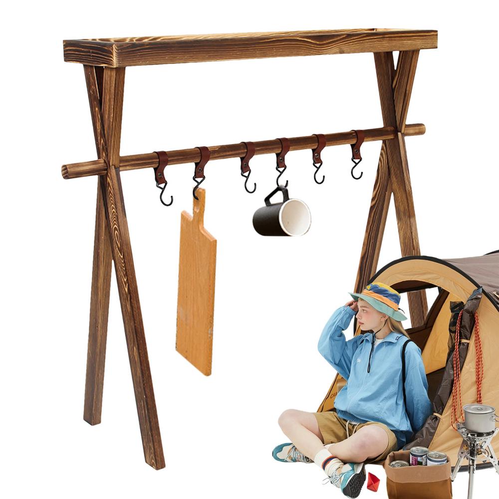 

Деревянная переносная стойка для пикника на открытом воздухе для кемпинга, складная полка из цельного дерева, стойка и держатель для пикника на открытом воздухе для кемпинга