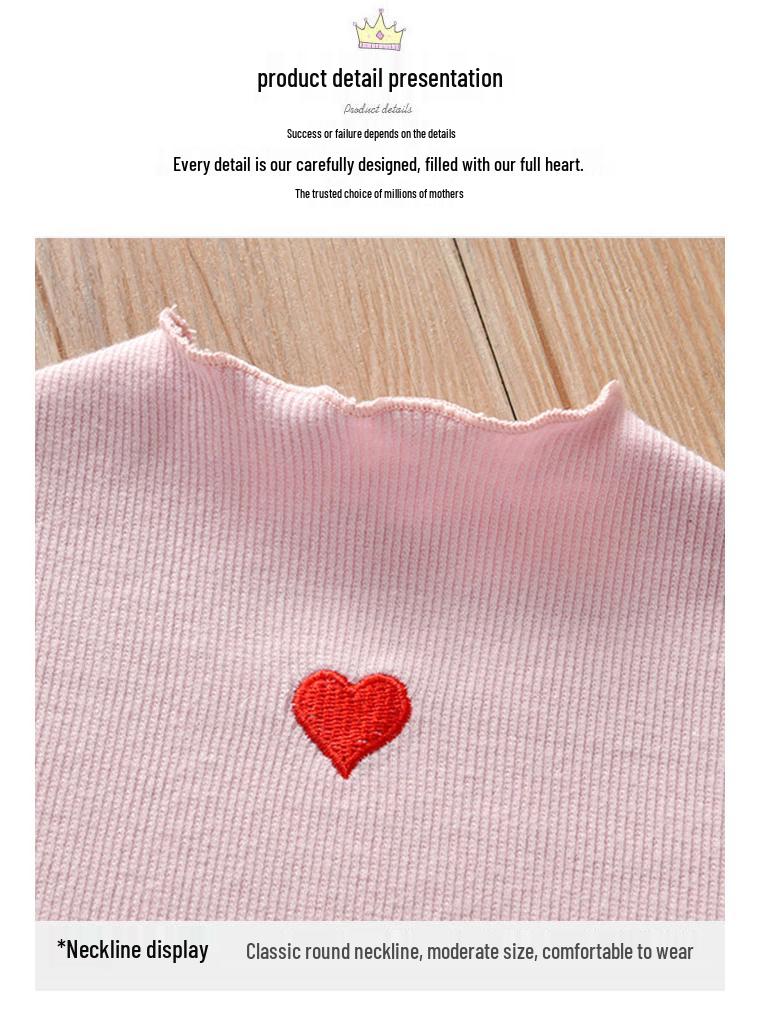 Girls' Spring Sweater: 2025 Lightweight Half-High Neck Long Sleeve Top