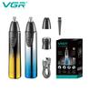 New 2-in-1 Hair Trimming Set IPX5 Waterproof Convenient Shaver Sharp Blade Hair Remover Men's USB Electric Shaver Nose Hair Trimmer Razor V-619
