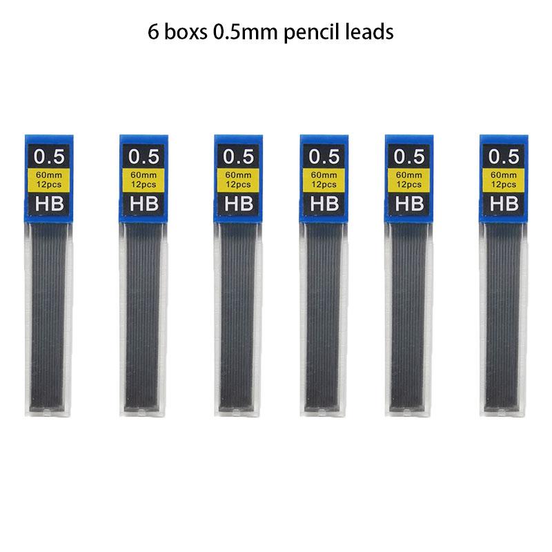 1-12Pcs 0.3 0.5 0.7 0.9 1.3 2.0mm HB Replacement Refill Leads Refill for Mechanical Pencil Drawing Automatic Pencils Stationery