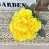 Artificial 7-Heads Carnation Bouquet 1Pcs Waterproof Fake Floral for Holiday Celebration Home Party Decoration