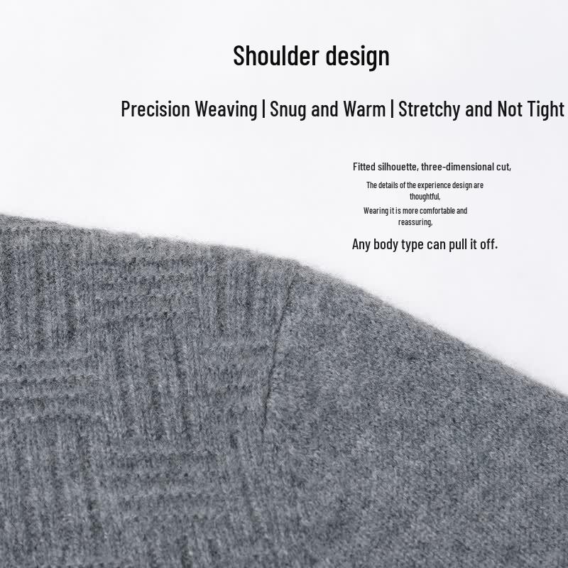 SHANSHAN Men's 100% Cashmere Crew Neck Sweater