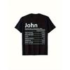 Hilarious John Driving Awesome for Men Humorous Name Birthday T-Shirt - 100% Men'S Casual Round Neck Tee Featuring a Funny Driving Stats Graphic,