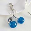 Cherry Resin Alloy Keychain Handmade Fruit Charm for Bags and Keys Fashion Handbag Accessories Jewelry for Wallet