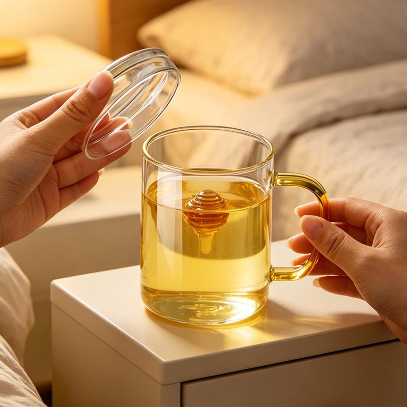 High-Temperature Resistant Borosilicate Glass Cup with Handle - Ideal for Tea, Water, or Household Use