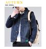 Men's Retro Washed Denim Jacket – Trendy Spring/Autumn Fit