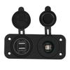 12V Cigarette Lighter Power Socket Adapter 4.2A Dual USB Charger for Car RV Yacht Bus