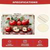 4pcs Apple-Themed Placemat Set - & Green Apple Design Linen Table Mats, 12x18 Inch Large Dining Table Protectors Suitable for Kitchen, Dining Room