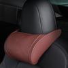 For Tesla Model3/Y Neck / Headrest Pillow Universal Car Neck Pillow For Rest Leather Neck Pillow Memory Cotton Pillow Accessory