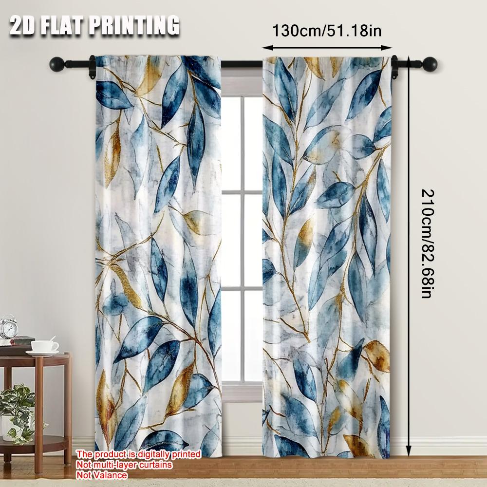 2pcs   plane printing Curtains&Window Treatment Art Floral Versatile 100% Polyester (without rod) Versatile All Perfect for
