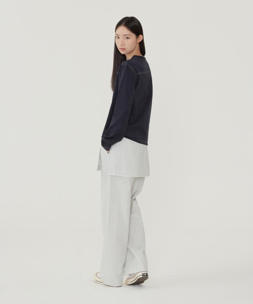 COVERNAT WOMAN Cotton Skirt Layered Pants Sky Blue
