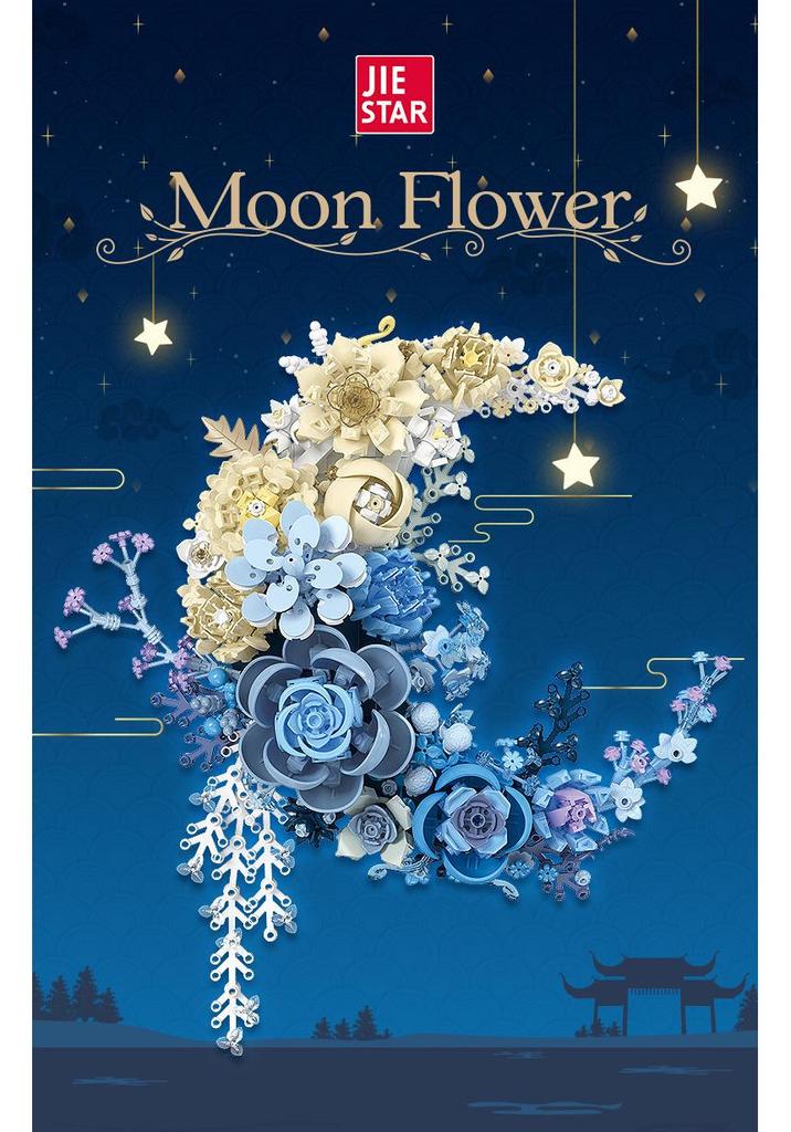 Moonlit Romantic Flower Series: DIY Building Block Bouquet & Wall Ornament