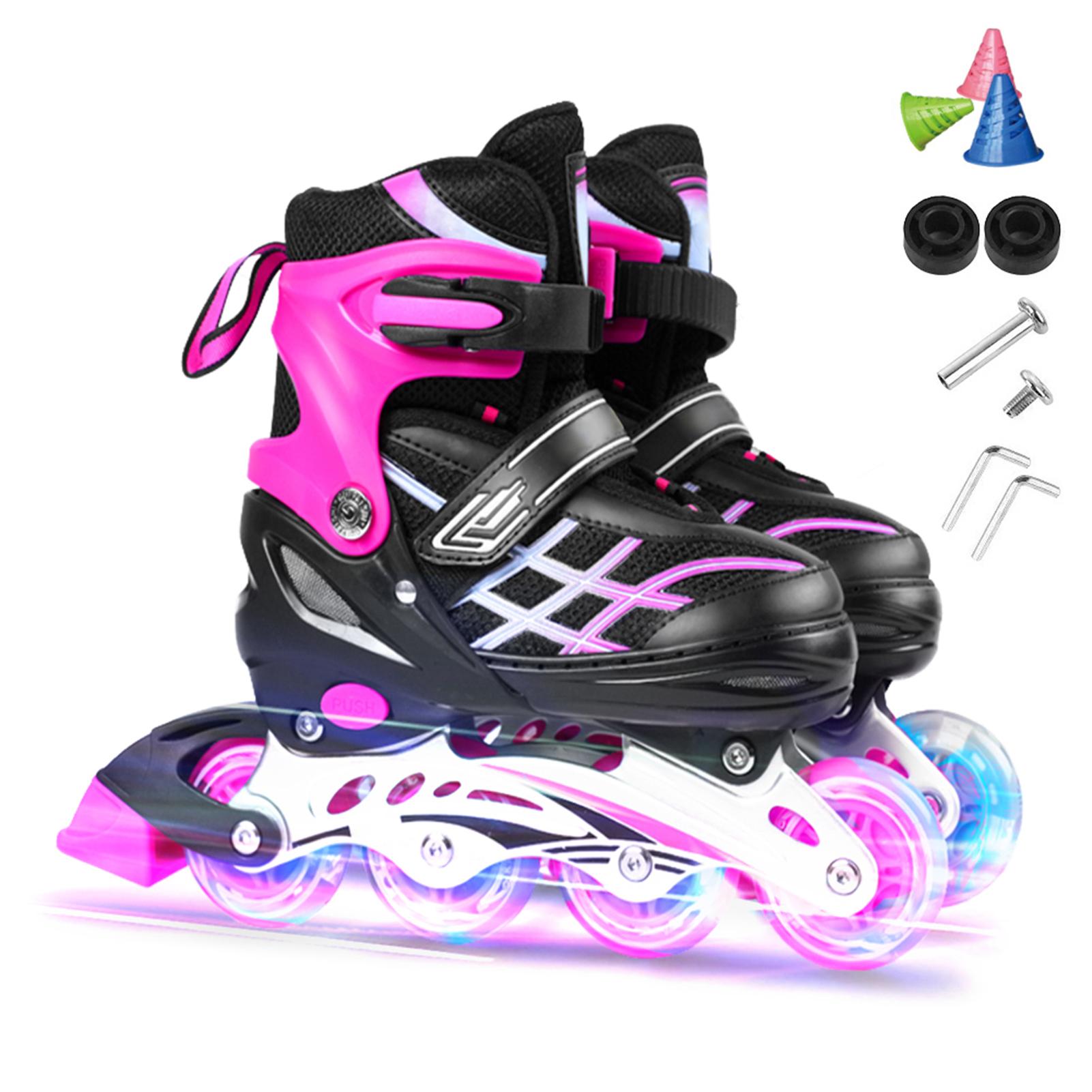 Adjustable Illuminating Inline Skates with Light