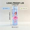 1 Pezzo Figura Ballerina con Cornice a Cuore 750ml Bottiglia d'Acqua in Plastica Colorata Tappo Flip-Top Anti-Perdita Per Sport Ufficio Uso Domestico